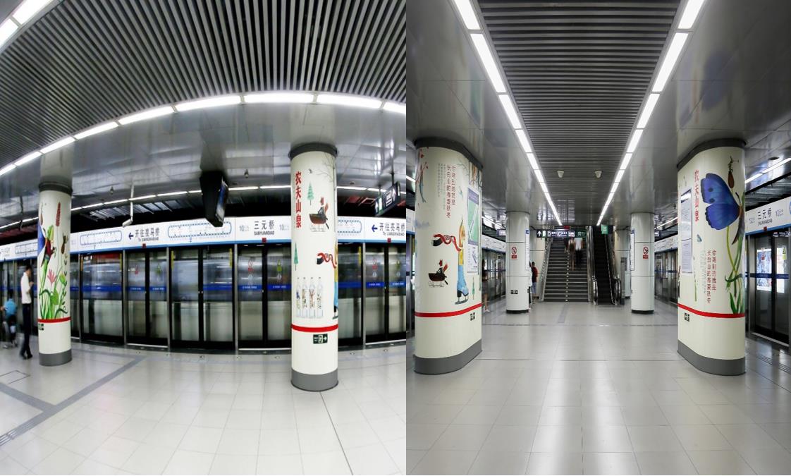 尊龙凯时地铁广告-地铁站厅包柱